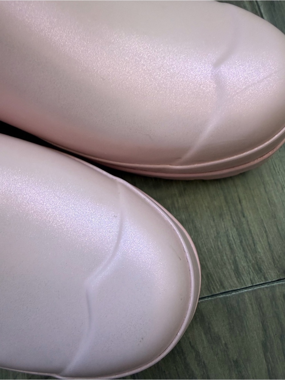 Hunter Gorpcore Streeywear Shiny Pink Slip-On waterproof Rain Clogs, UK 6 - Picture 13 of 13